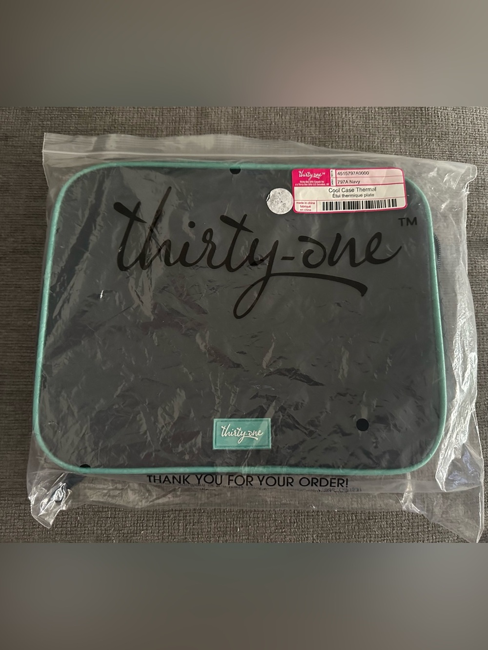 Thirty-one brand cool case thermal navy “Tasty Treats” $8 firm never used